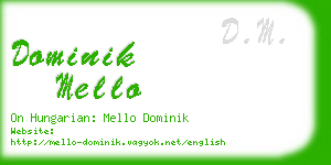 dominik mello business card